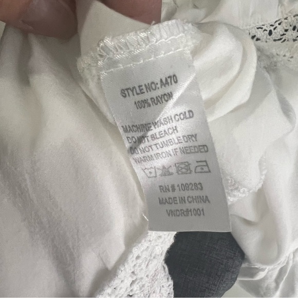 Surf Gypsy Boho Crochet Sleeves Top - Picture 7 of 7